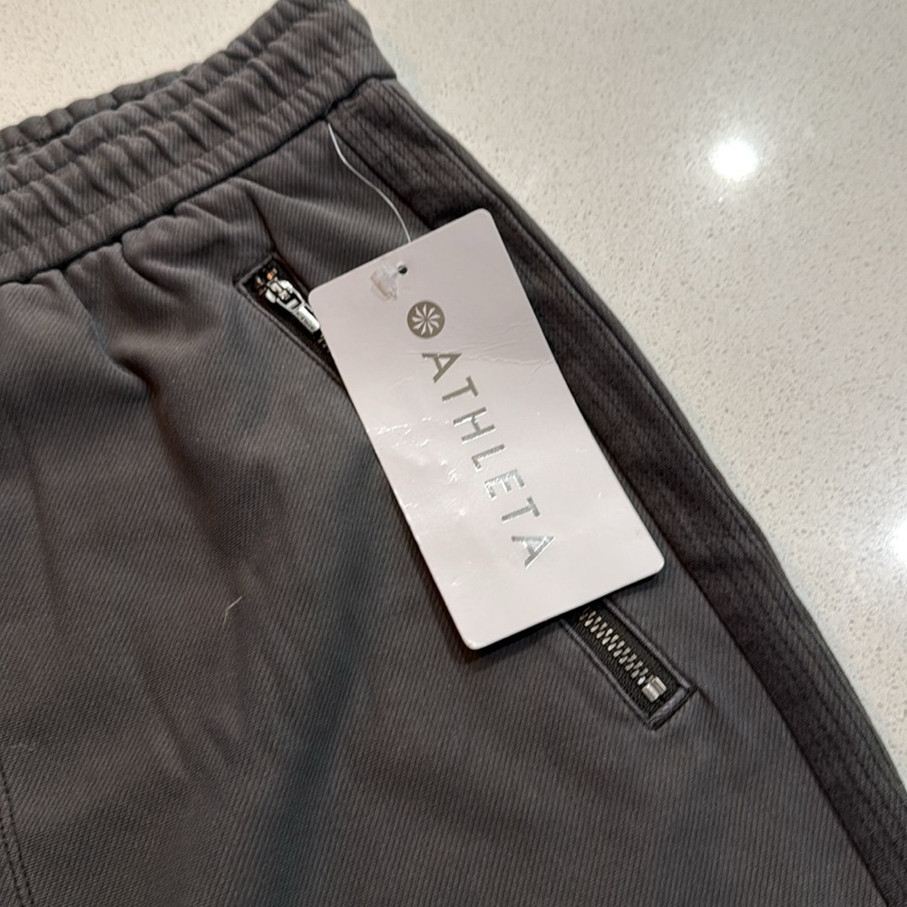 NWT Athleta Farallon Women's Dark Gray Cotton Spandex Draw String Skirt Size 16 - Picture 5 of 7